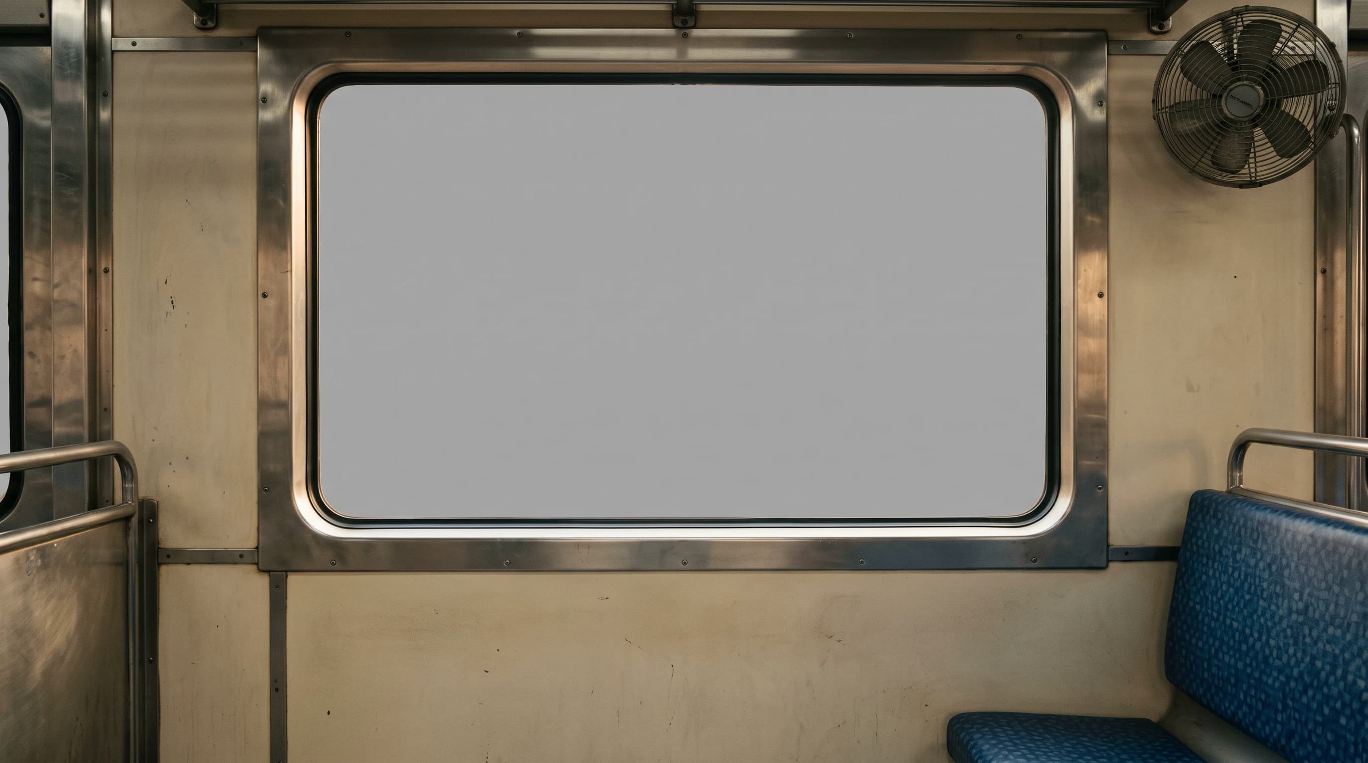 Inside a Mumbai suburban local train carriage